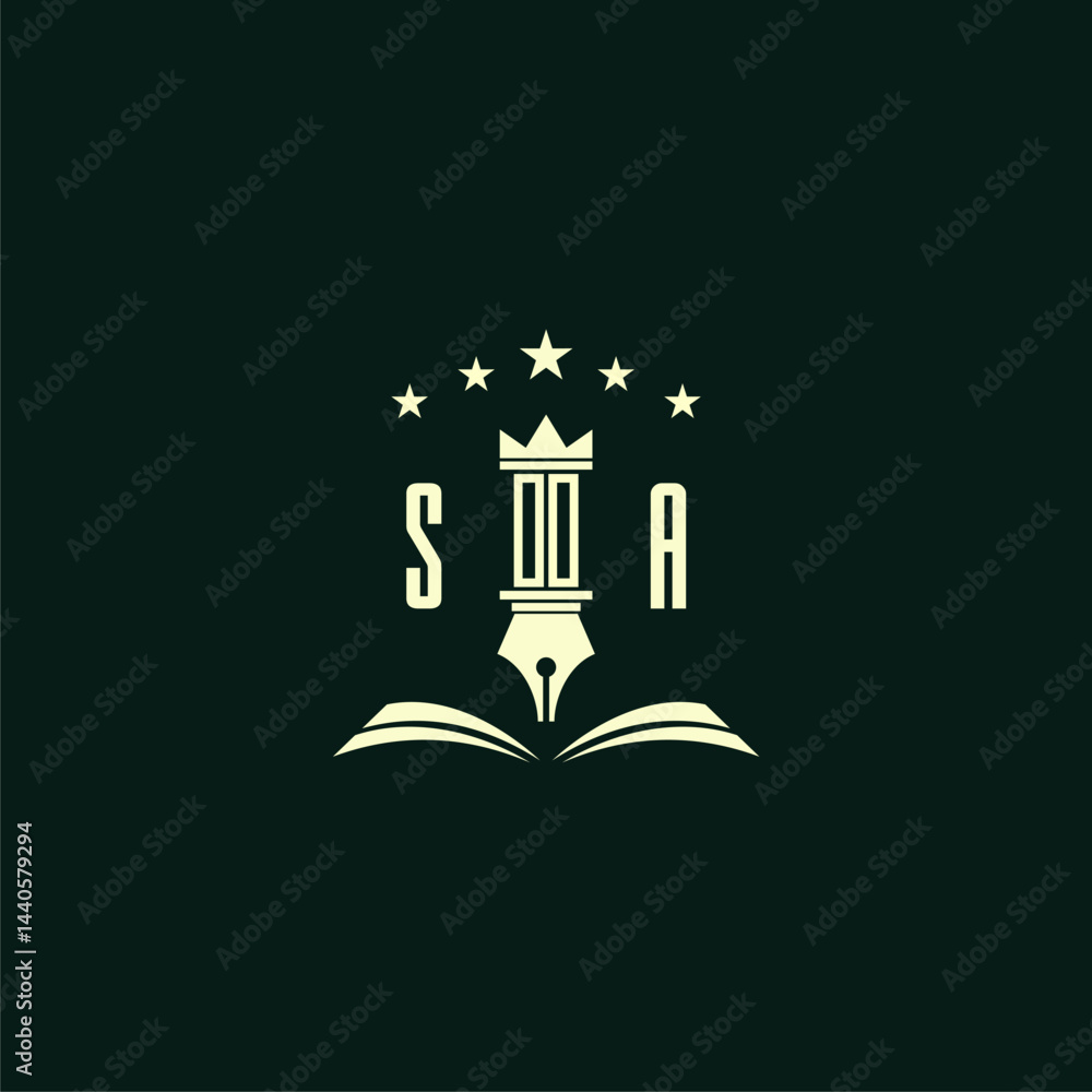 Fototapeta premium initials design modern legal attorney law firm lawyer advocate consultancy business logo vector