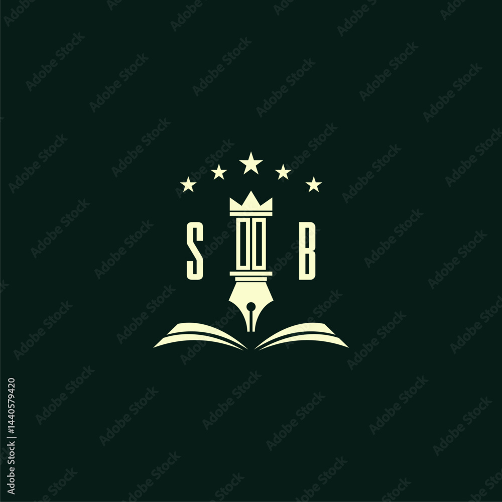 Fototapeta premium initials design modern legal attorney law firm lawyer advocate consultancy business logo vector