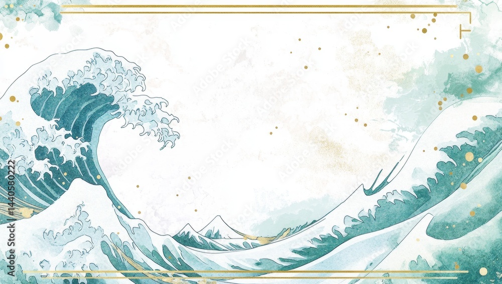 Obraz premium Oceanic wave art print