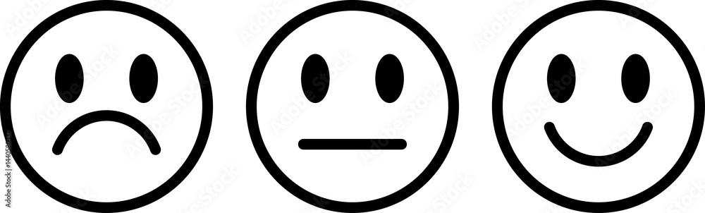 Smile icon. Emoticons simple line icon negative, neutral and positive, sketch doodle sign. Smile icon. Emoticons simple line icon negative, neutral and positive, sketch doodle sign.