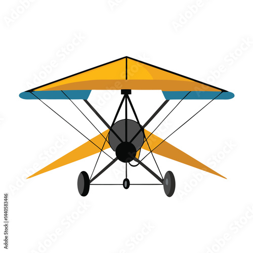 ultralight aircraft icon isolated on white background