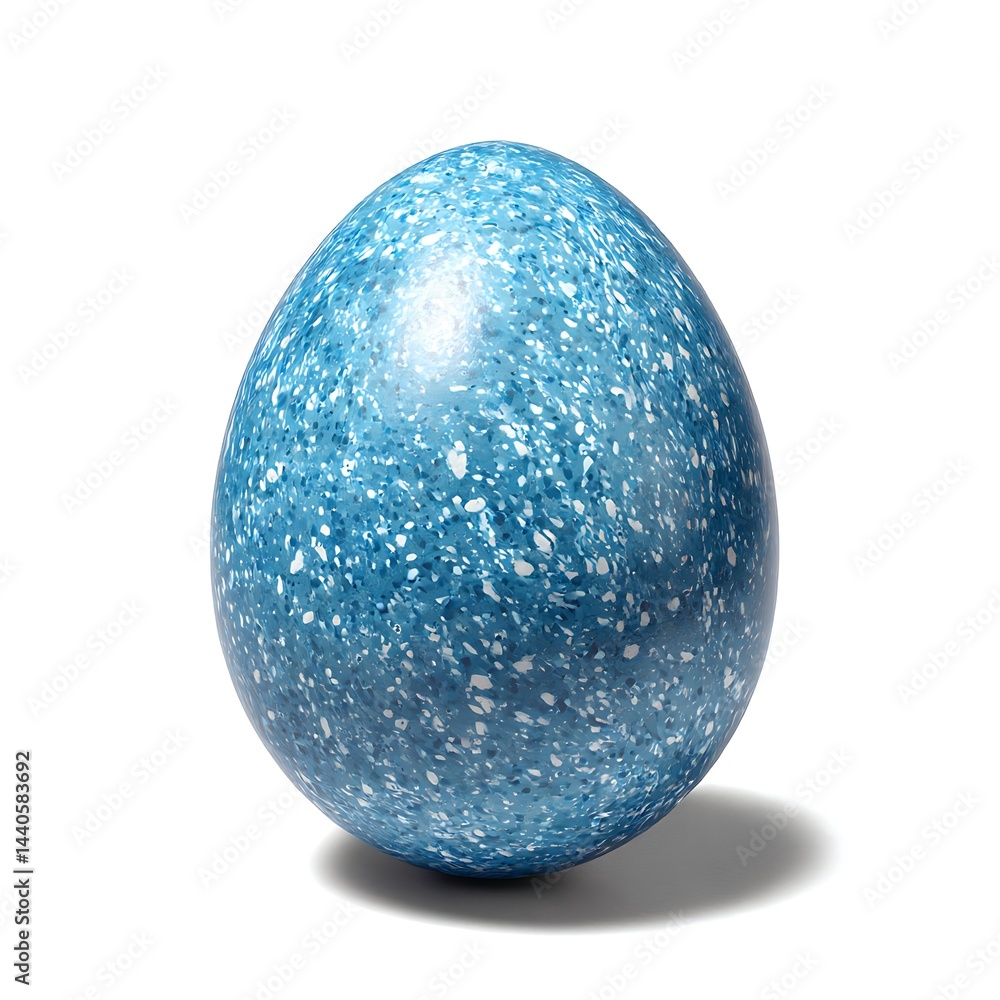 A collection of colorful, speckled Easter eggs isolated on a clean white background A collection of colorful, speckled Easter eggs isolated on a clean white background