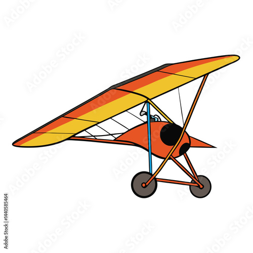 ultralight aircraft icon isolated on white background