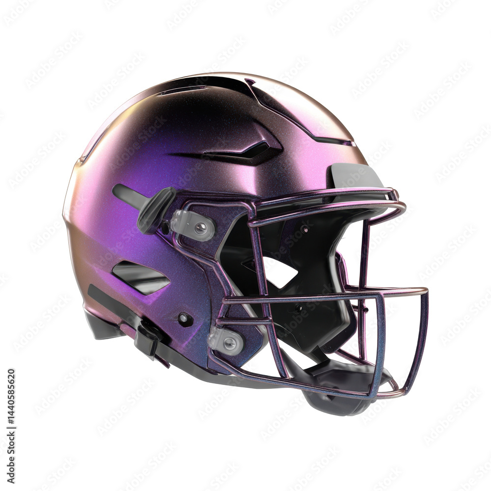 Fototapeta premium Reflective sports helmet isolated on transparent png background