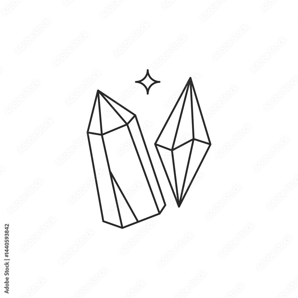 Vector linear boho elements icons and symbols Vector linear boho elements icons and symbols