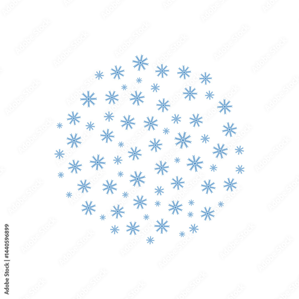 Snowflake Random Circle Snowflake Random Circle