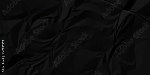 Black crumple obsolete billboard rumple. wrinkle ripped creased white crumple aged closeup craft document grunge recycling paper background.	
