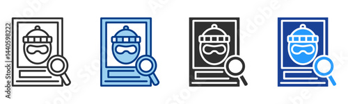 Wanted Icon Multiple Style Vector Collection 