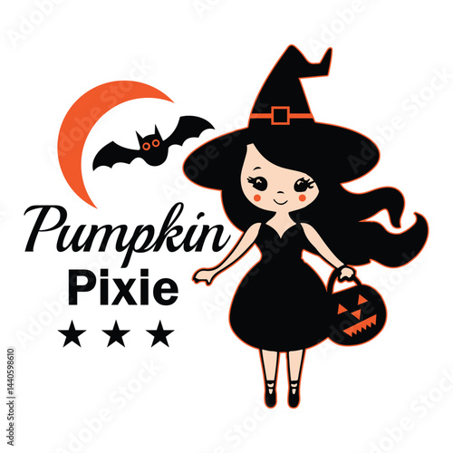 Pumpkin Pixie T-Shirt Vector And Illustration