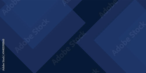 Blue abstract vector long banner. Minimal background with arrows and copy space for text. Social media cover and web banner template