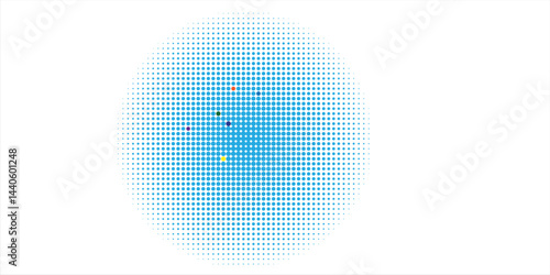 Light BLUE vector layout with circle shapes. Blurred decorative design in abstract style with bubbles. Template for your brand book.