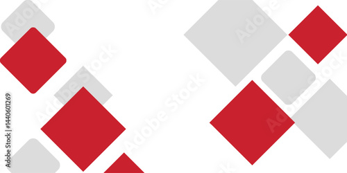 Free Download White background with abstract red grey square decoration. Vector illustration for modern presentation background, brochure design, business card background, website slider, landing page - GFXLoad