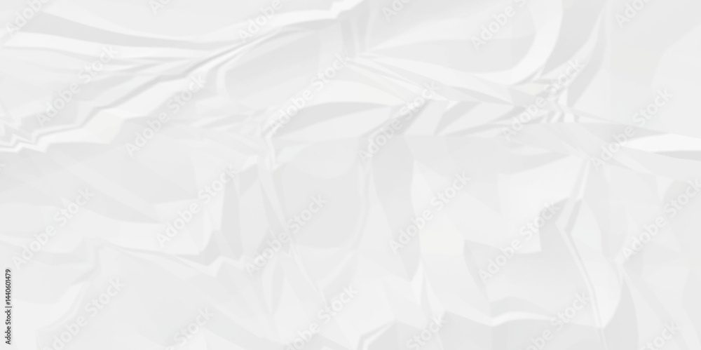 Obraz premium White crumple obsolete billboard rumple. wrinkle ripped creased white crumple aged closeup craft document grunge recycling paper background.