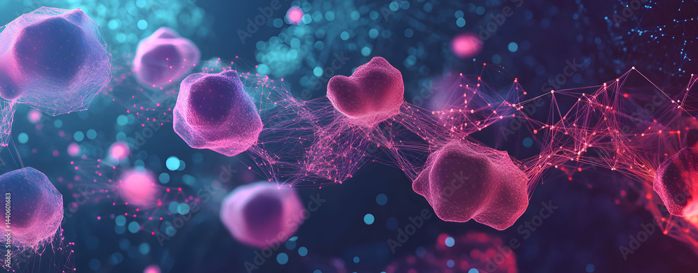 Template for science and technology presentation. Plexus style background. Template for science and technology presentation. Plexus style background.