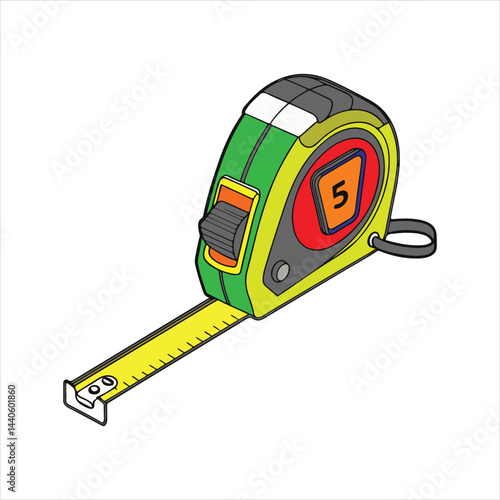 digital tape Measure White background