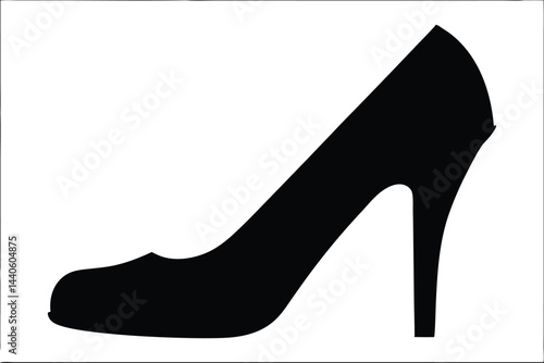 high heel shoes silhouette vector, heel icon clipart