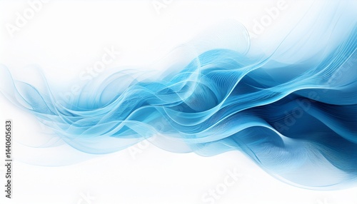 blue stream of cold air from the conditioner clean filtered air flow vacuum cleaner suction effect wind direction isolated on white background