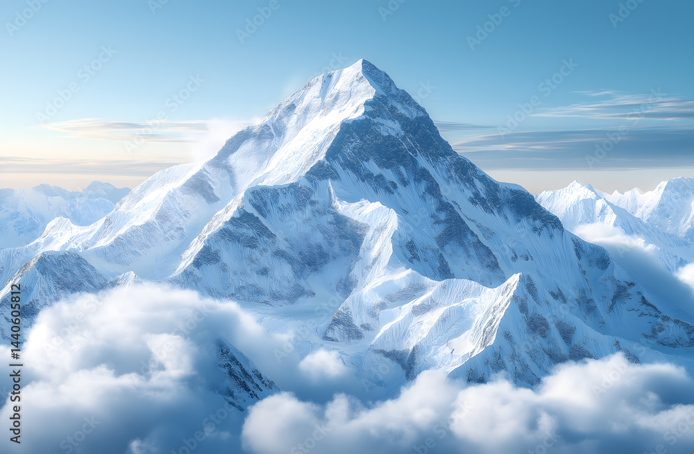 custom made wallpaper toronto digitalMajestic snow-capped mountain peak above the clouds