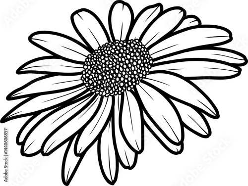 black and white daisy