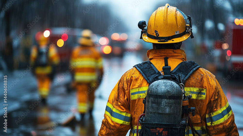 construction site accident scene with scattered tools and emergency responders arriving construction site accident scene with scattered tools and emergency responders arriving