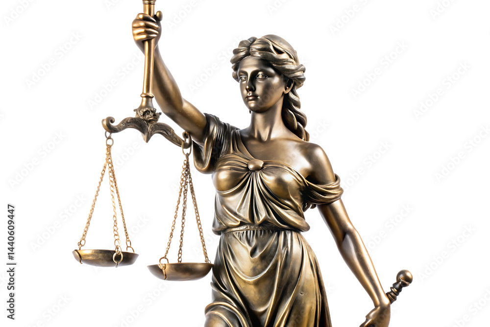 justice statue isolated on white background PNG justice statue isolated on white background PNG