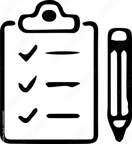 Clipboard with checklist – Task list or documentation icon