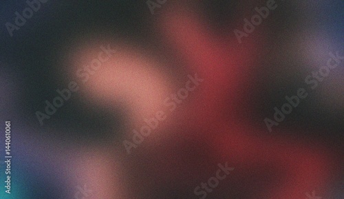 Blurred Abstract Background, Reddish Hues, Dark Tones, Gradient Texture, Noise Effect, Grainy Image. Gradient Noise Background