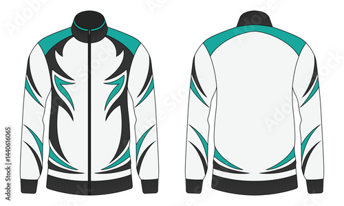 Racing jacket mockup front and back view