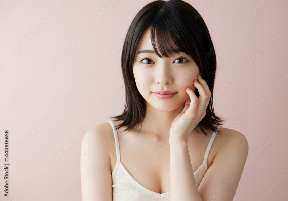 明るく暖かい雰囲気の女性のポートレート 明るく暖かい雰囲気の女性のポートレート
