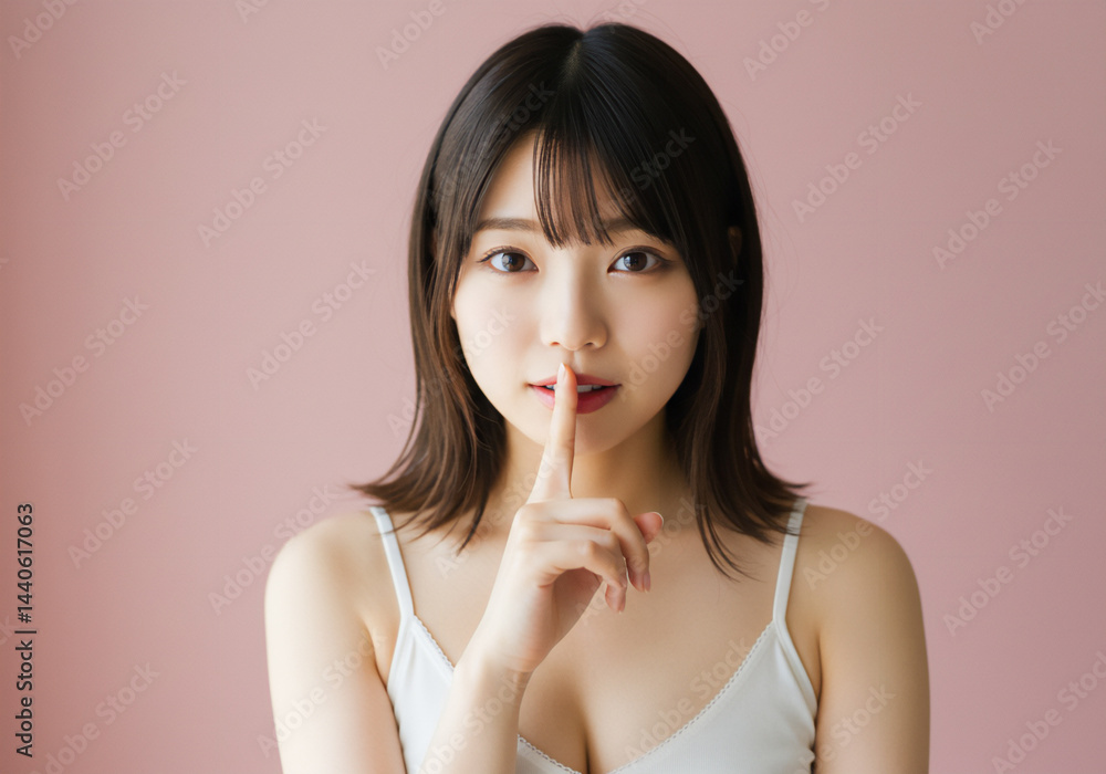 Fototapeta premium 明るく暖かい雰囲気の女性のポートレート