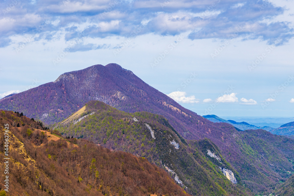 Tuc de l’Adosse Mountain from the Ars Waterfall in Haut-Couserans, Ariège
