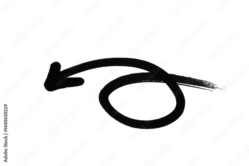 Fototapeta premium Arrow doodle bold drawing