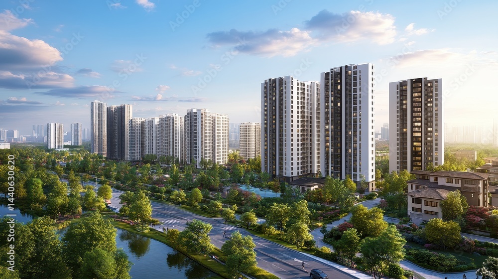 Fototapeta premium Real estate investment can contribute to community development, urban regeneration, and economic growth.