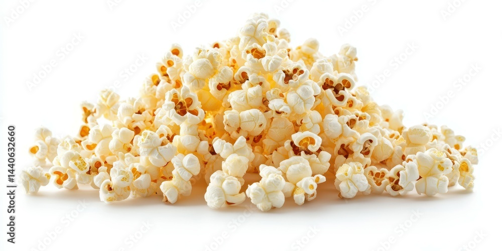 Delicious popcorn piled in a casual arrangement perfect for sharing during a movie night at home Delicious popcorn piled in a casual arrangement perfect for sharing during a movie night at home