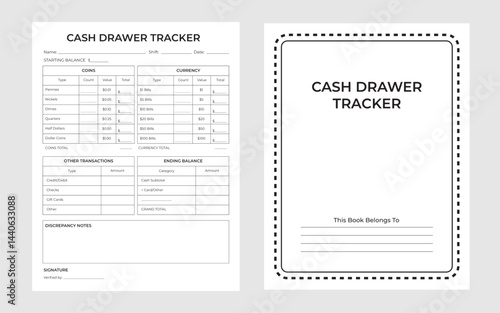 Cash Drawer Tracker Logbook