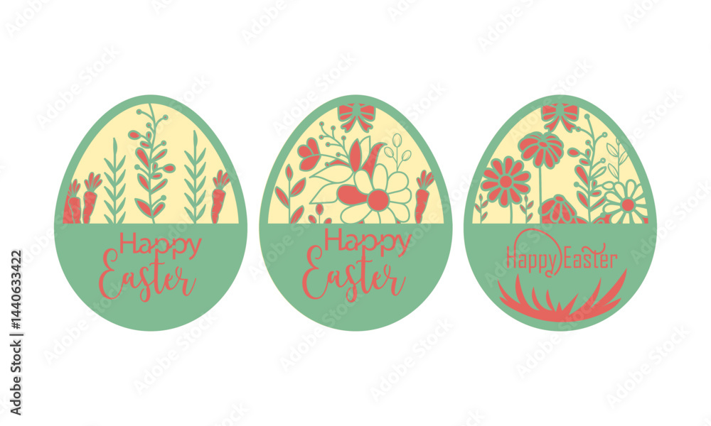 Happy Easter egg 3 layer mega bundle illustration. Happy Easter egg 3 layer mega bundle illustration.