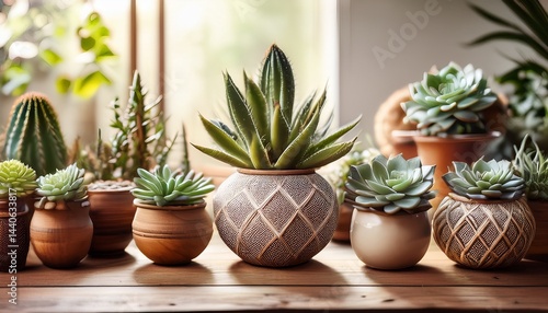 Wallpaper Mural succulents in boho style evoke serene calming sensation for indoor decor Torontodigital.ca