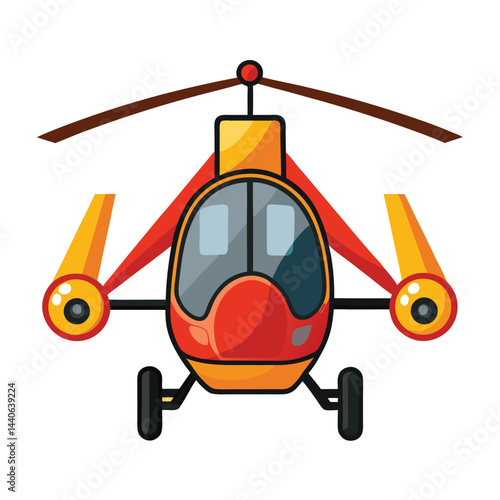 Gyroplane icon isolated on white background