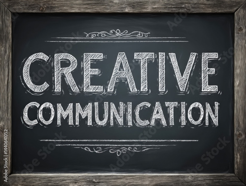 Obraz na płótnie Creative Communication Chalkboard Sign w salonie