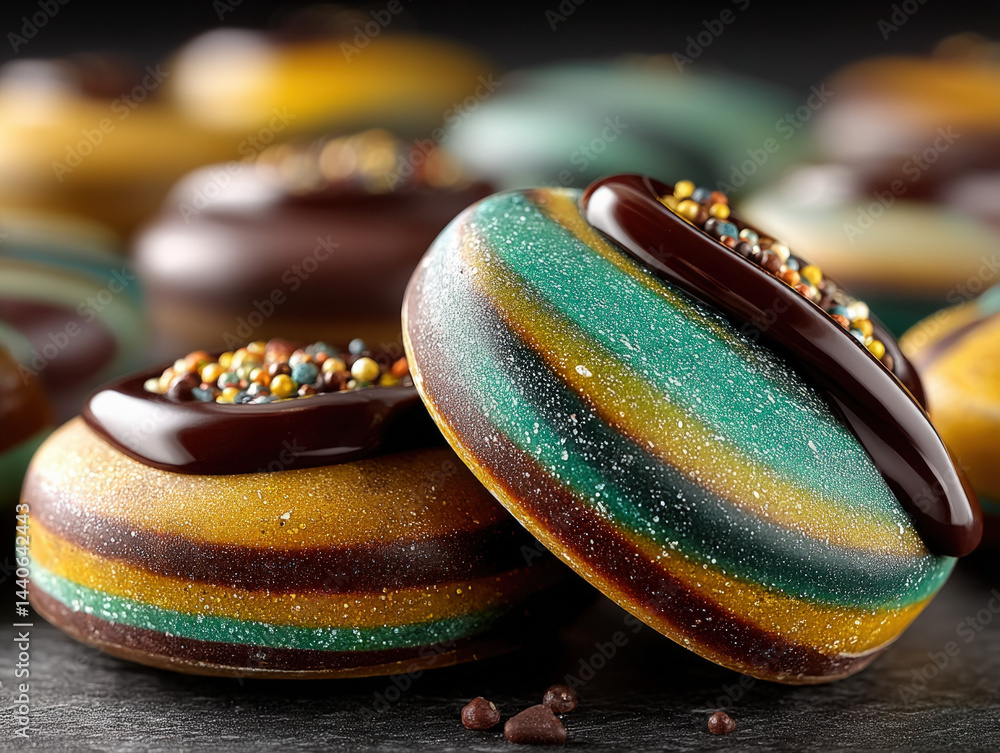 Artisan Chocolate Truffles: Vibrant Colors & Delicate Design