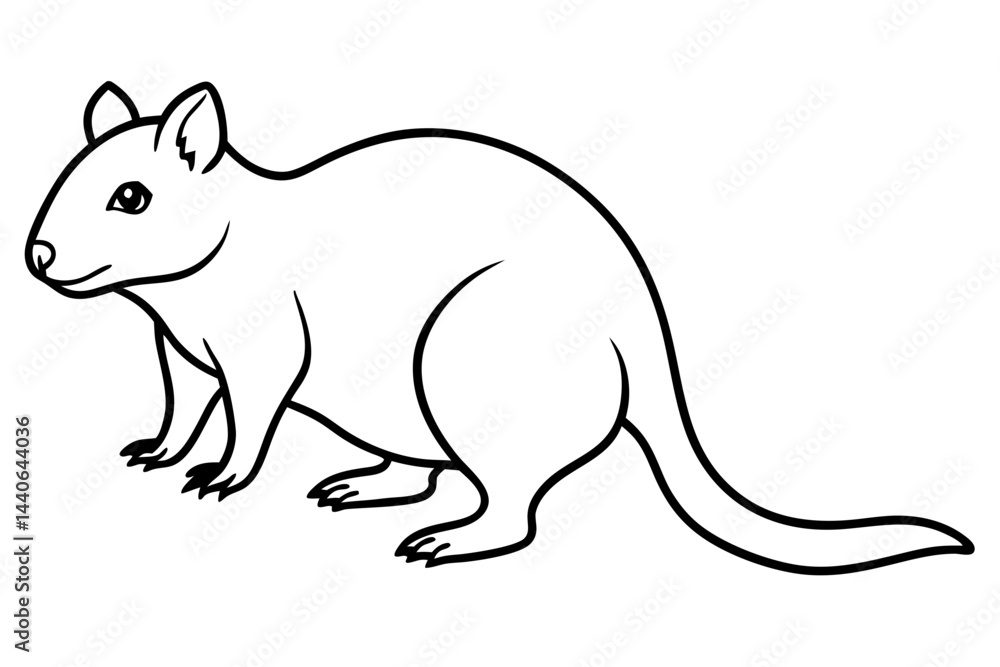 Quokka Sketch Vector Quokka Sketch Vector