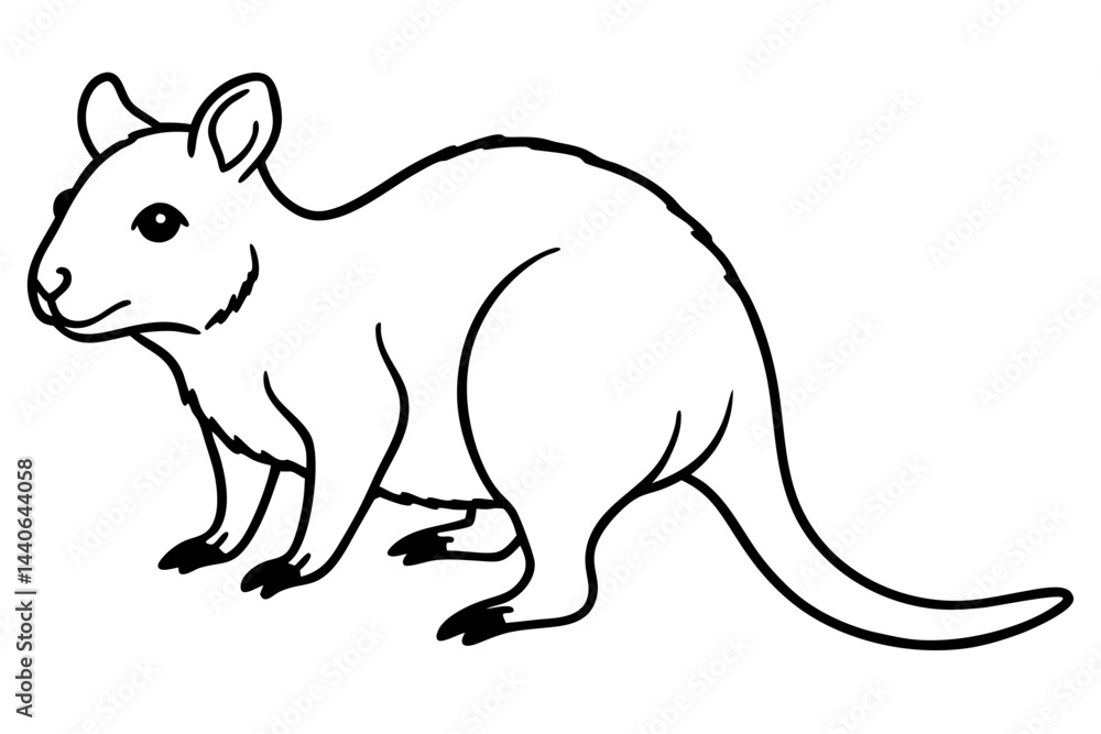 Quokka Sketch Vector Quokka Sketch Vector