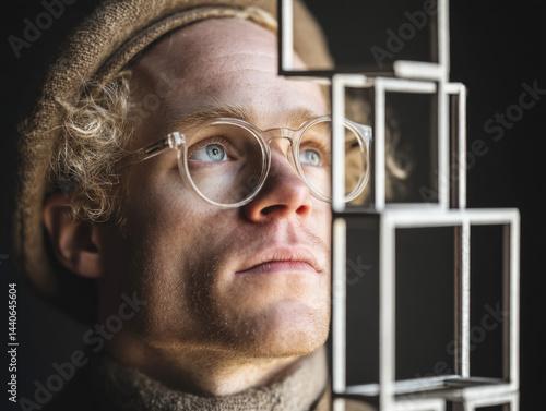 Obraz na płótnie A sensitive portrayal of a person with intellectual disabilities w salonie