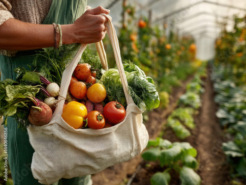 Sustainable Harvest: Fresh Produce from the Greenhouse.