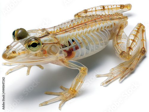 Obraz na płótnie An educational diagram of an amphibian skeleton w salonie