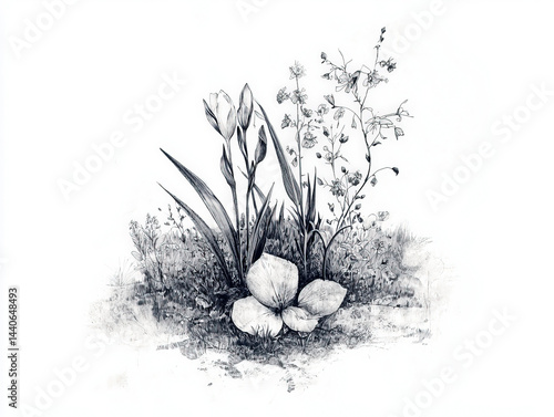 Botanical sketch: An artist...