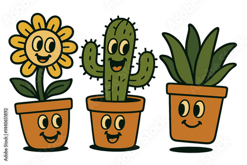 Bright and cheerful potted plants bring joy to any indoor space throughout the day