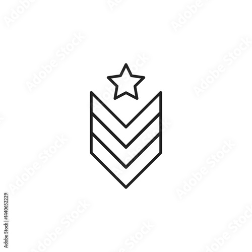 military rank badge icon. military rank badge Symbol sign for mobile concept and web design. Vector icon, Logo illustration, Vector graphics