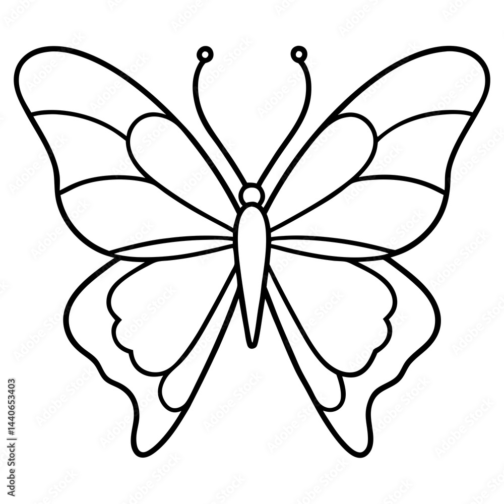 Continuous Line Butterfly Vector Art Continuous Line Butterfly Vector Art