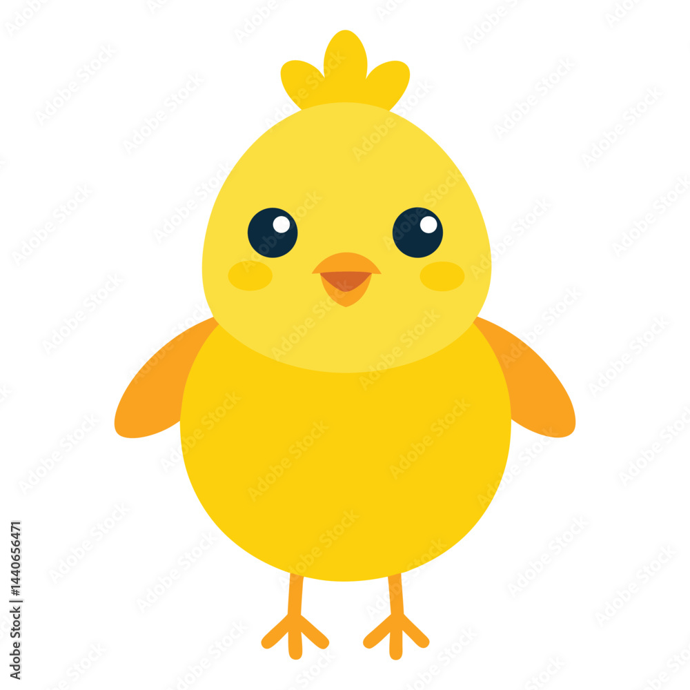 Cute yellow chick vector illustration for easter and springtime celebrations Cute yellow chick vector illustration for easter and springtime celebrations
